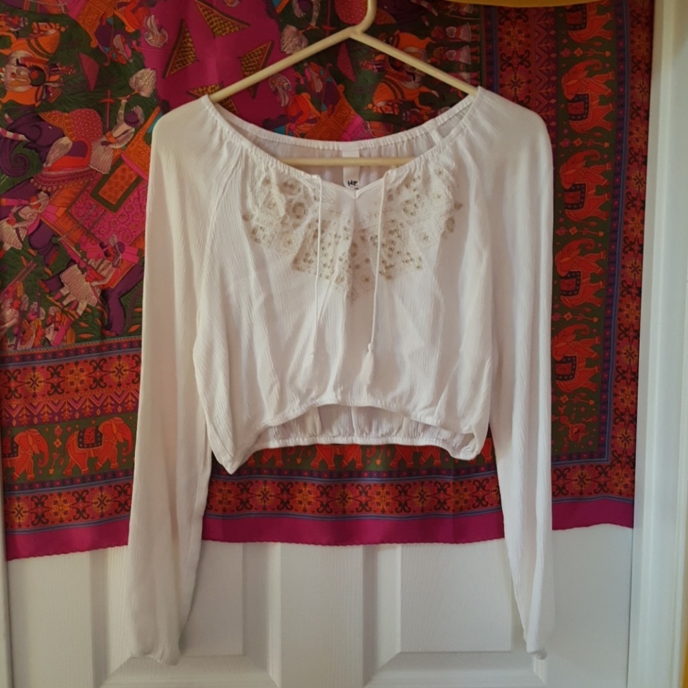 Toyko embroidered crop top